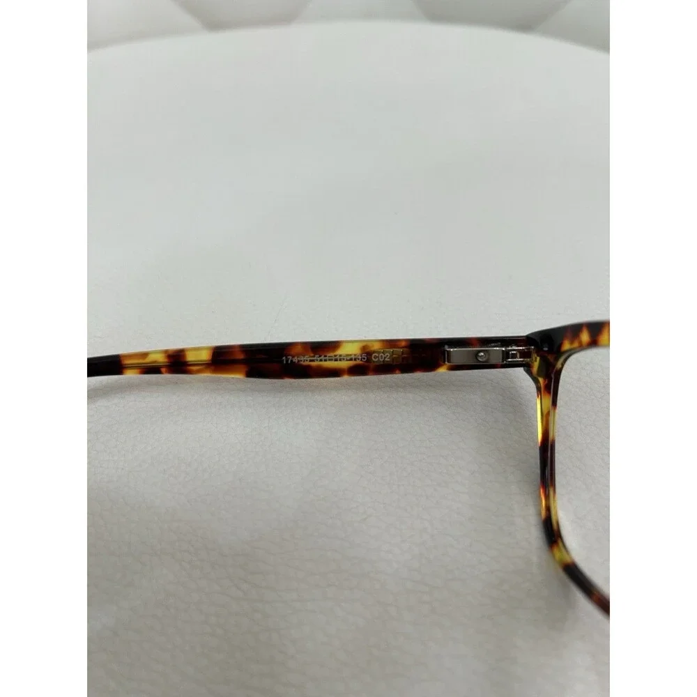 YESGLASSES Tortoise Shell Brown Full Rim Plastic Eyeglass Frames 51-18-135 C02
